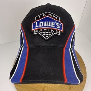 Lowes Racing Cap Hat Strapback Black/Red/Blue/White Jimmie Johnson 48 Chase Team